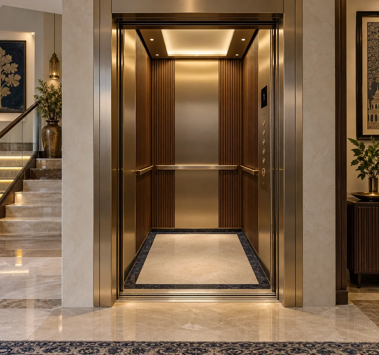Layered Lighting for Richer Cabin Interiors — BG Tatva Elevators